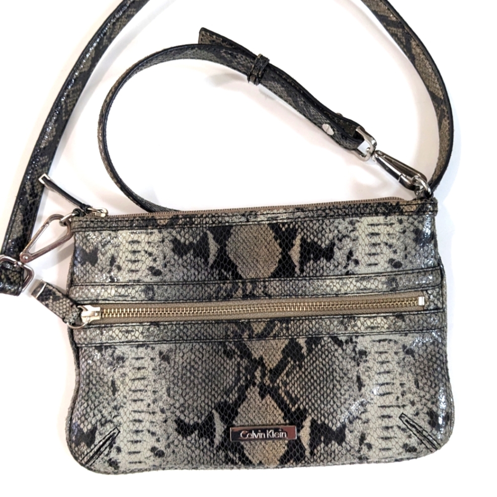 Calvin Klein Python Snakeskin Print Adjustable Sl… - image 1